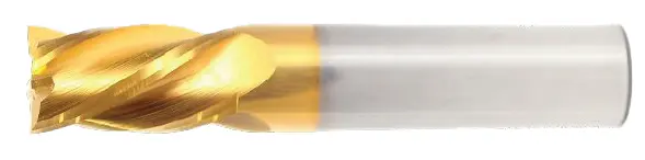 9/64" End Mill Single End Square. Flute Length 9/16" - Oal 2" - 3 Flutes Tin Coated 1