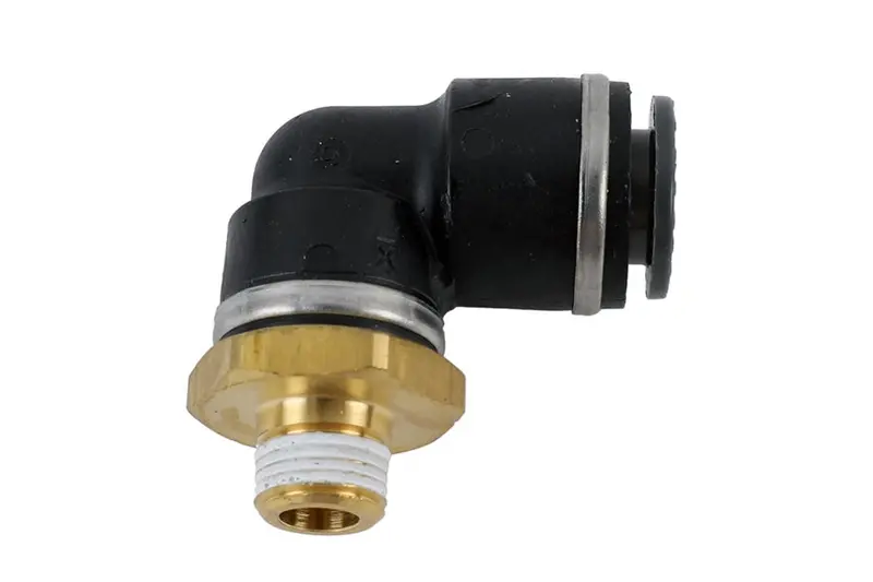 Accuair Suspension 90Deg Swivel Elbow (3/8In Dot/Ptc - 1/8In Npt) 1