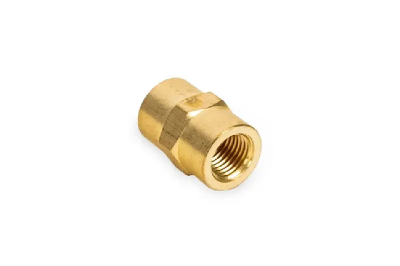Accuair Suspension Brass Straight Female Coupling 1/4In Npt To 1/4In Npt 1