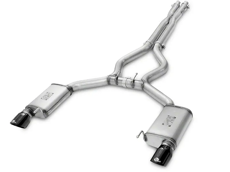 Afe Mach Force-Xp 3 In. Cat-Back Exhaust W/ X-Pipe - Black Tips 1