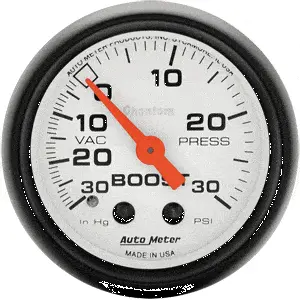 Autometer Phantom Mechanical Boost/Vacuum Gauge - 30Psi 1