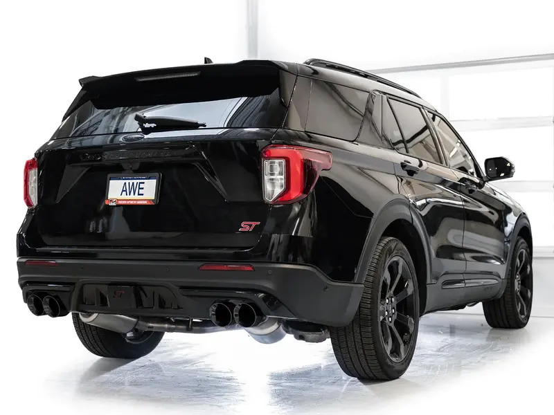 Awe Tuning 2020+ Ford Explorer St Touring Edition Exhaust W/ Diamond Black Tips 1