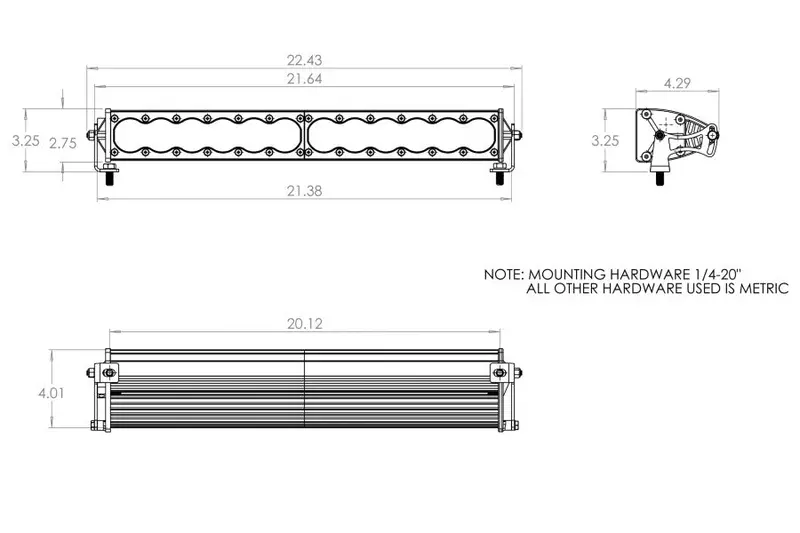 Baja Designs Onx6+, 20In Wide Driving Light Bar - Amber 2