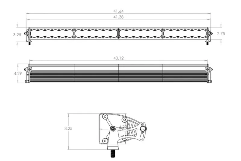 Baja Designs Onx6+, 40In High Speed Spot Led Light Bar - White 2