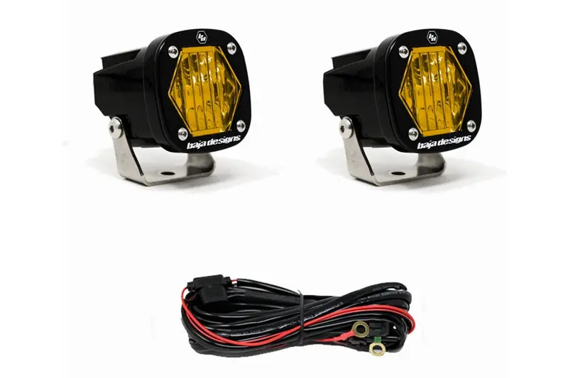 Baja Designs S1 Wide Cornering Led Light Pods, Pair - Amber 1