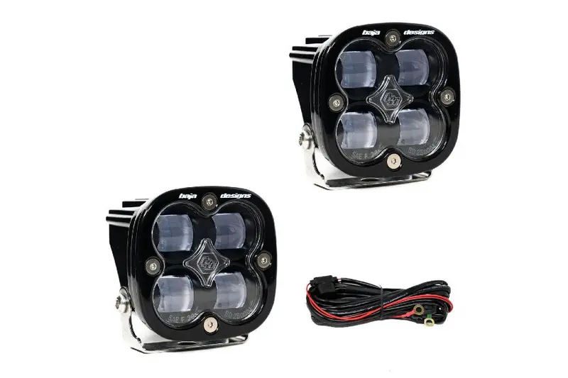 Baja Designs Squadron Sae Led Fog Light, Clear Pair 1