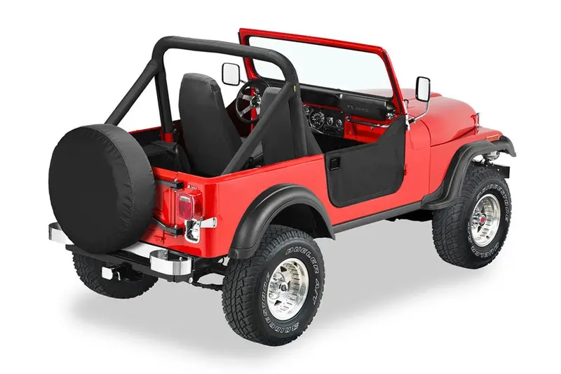 Bestop Lower Fabric Half-Door Set, Black Crush - Cj8/Cj7 1