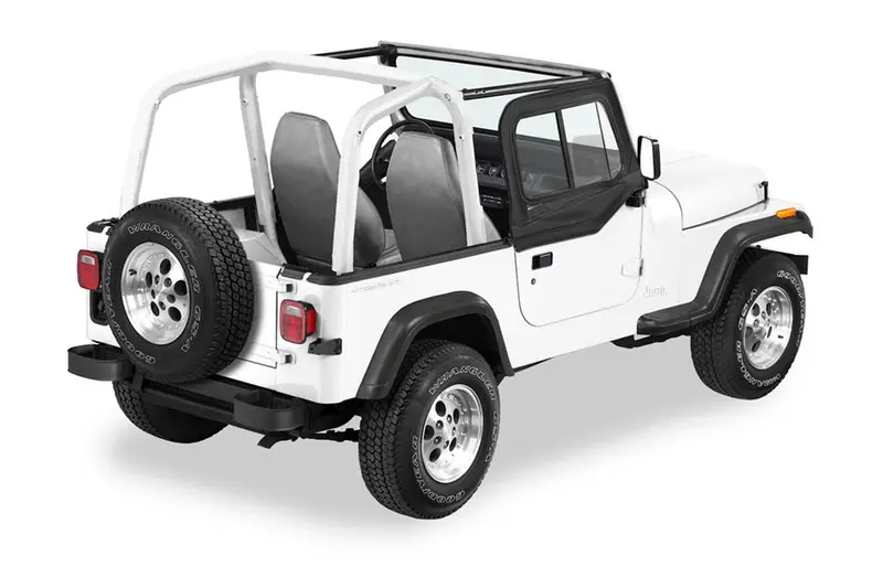 Bestop Rounded Upper Door Sliders, Black Denim, 88-95 Jy 1