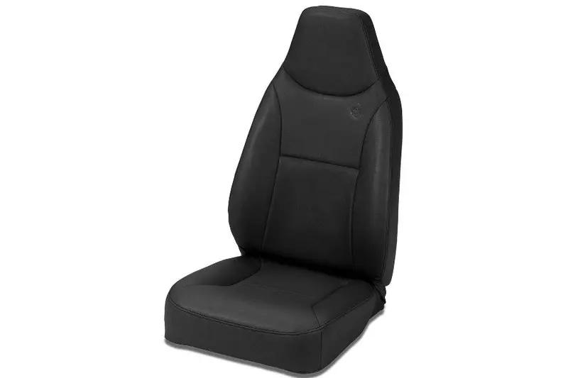 Bestop Trailmax Ii Standard Front Seat - All Vinyl, Black Denim - Cj7/Tj/Yj 1