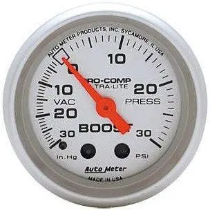 Boost Gauge (30 Psi/30 In Vac Ultralite 2 1/16) 1