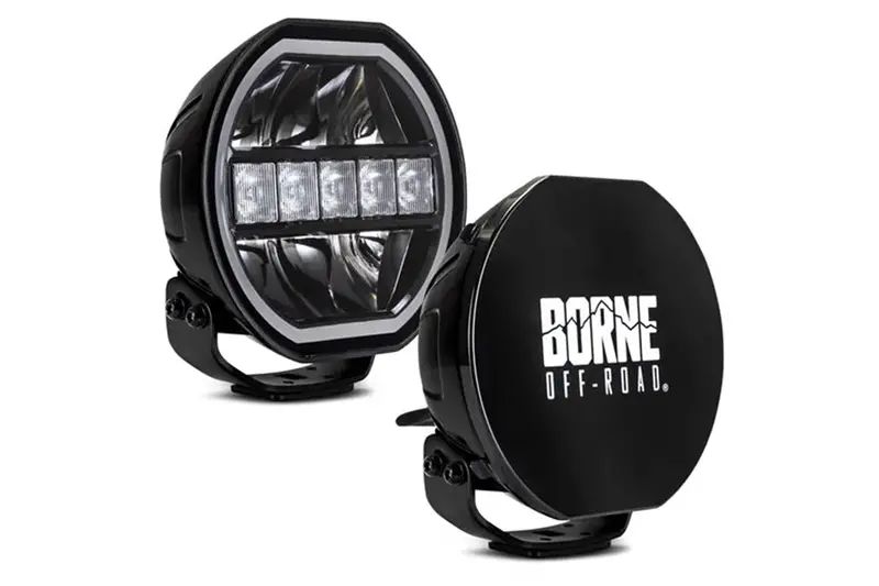 Borne Off-Road 7In Round Led Light Kit - Pair 1