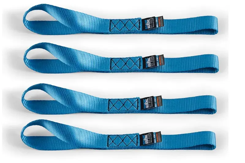 Borne Off-Road Heavy-Duty Ratchet Tie-Down Kit (4-Pack), Blue 1