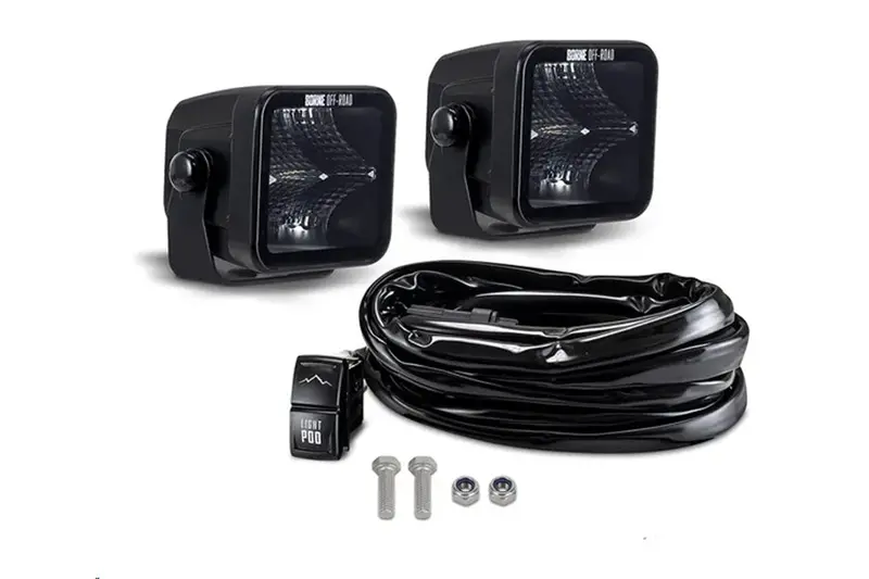 Borne Off-Road Light Pod Kit, Flood - 3X3 1