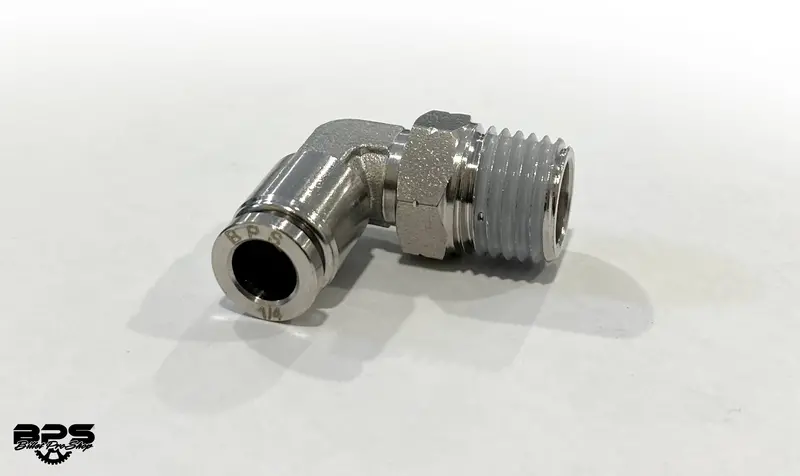 Bps Stainless Steel Push To Connect 90* Fitting (1/4" Npt Thread) - For Use With 1/4In (6Mm) Od Tubing 1
