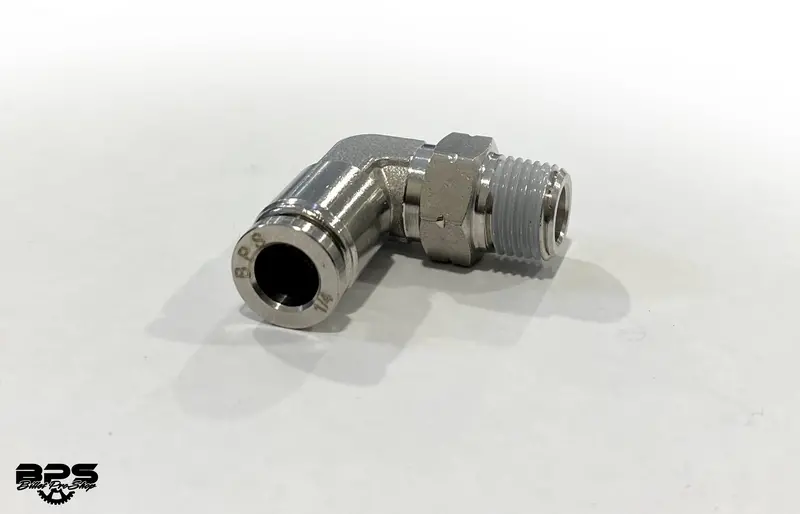 Bps Stainless Steel Push To Connect 90* Fitting (1/8" Npt Thread) - For Use With 1/4In (6Mm) Od Tubing 1