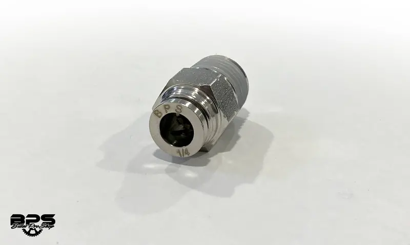 Bps Stainless Steel Push To Connect Straight Fitting (1/4" Npt Thread) - For Use With 1/4In (6Mm) Od Tubing 1