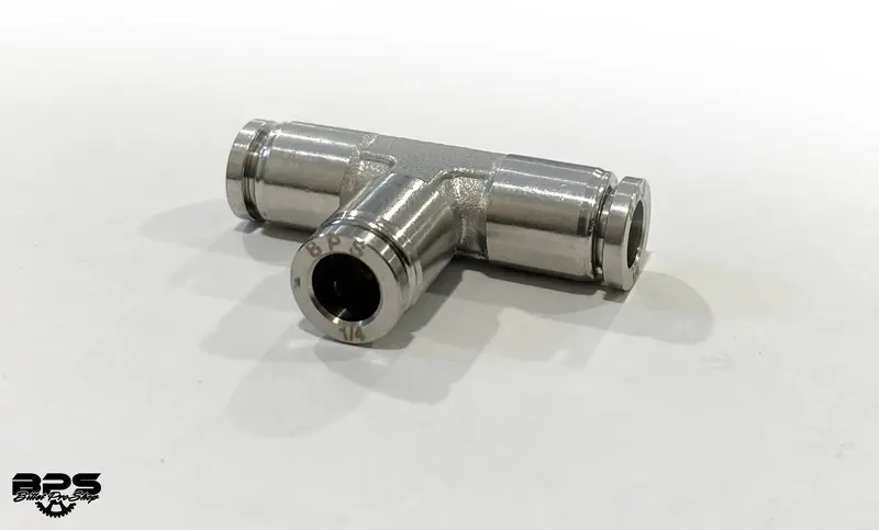 Bps Stainless Steel Push To Connect Tee Fitting - For Use With 1/4In (6Mm) Od Tubing 1