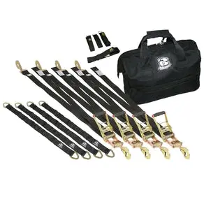 Bulldog Winch 13Pc Ratcheting Tie-Down Strap Kit 1