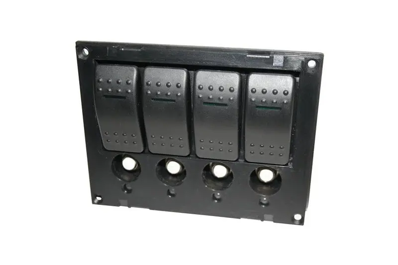 Bulldog Winch 4-Switch Panel W/ Lighted Breakers 1