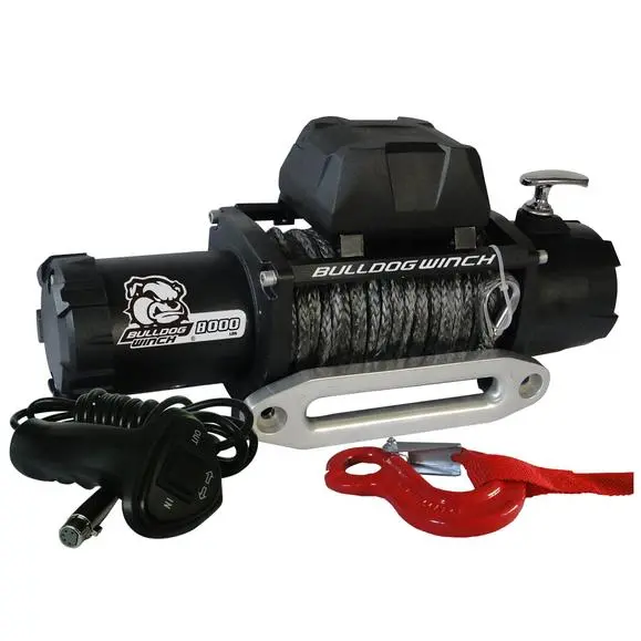Bulldog Winch 8,000Lb Winch W/ 100Ft Synthetic Rope 1