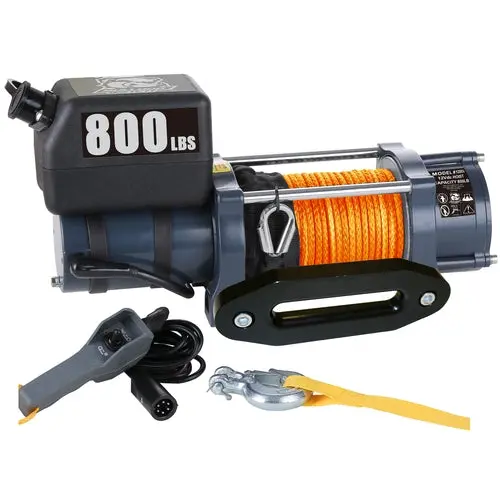Bulldog Winch 800Lb Winch W/ 50 Ft Synthetic Rope 1