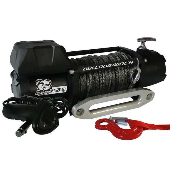 Bulldog Winch 9,500Lb Winch W/ 100Ft Synthetic Rope 1