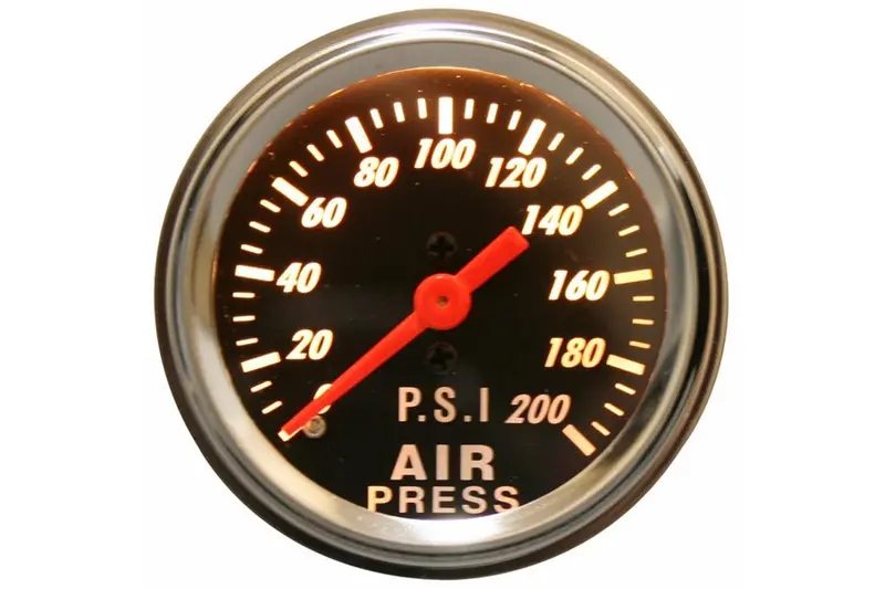 Bulldog Winch Air Pressure Gauge 2In, Mechanical, 0-200Psi 1