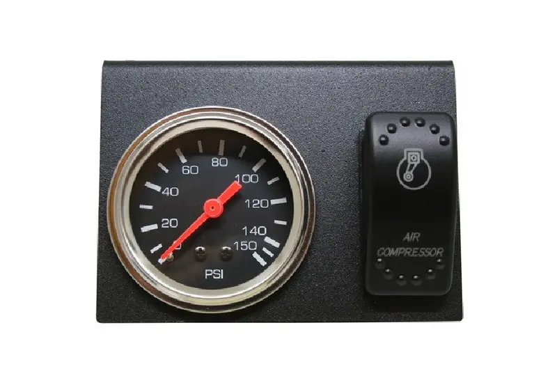 Bulldog Winch Dual Air Pressure Gauge, Switch, Bracket Set 1