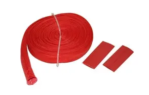 Bulldog Winch Fiberglass Red Wire Sheathing, 25Ft X 1/2In 1
