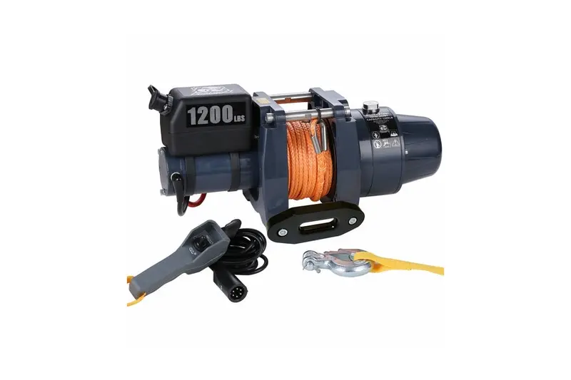 Bulldog Winch Hoist 12Vdc Synthetic Rope - 1200 Lb 1