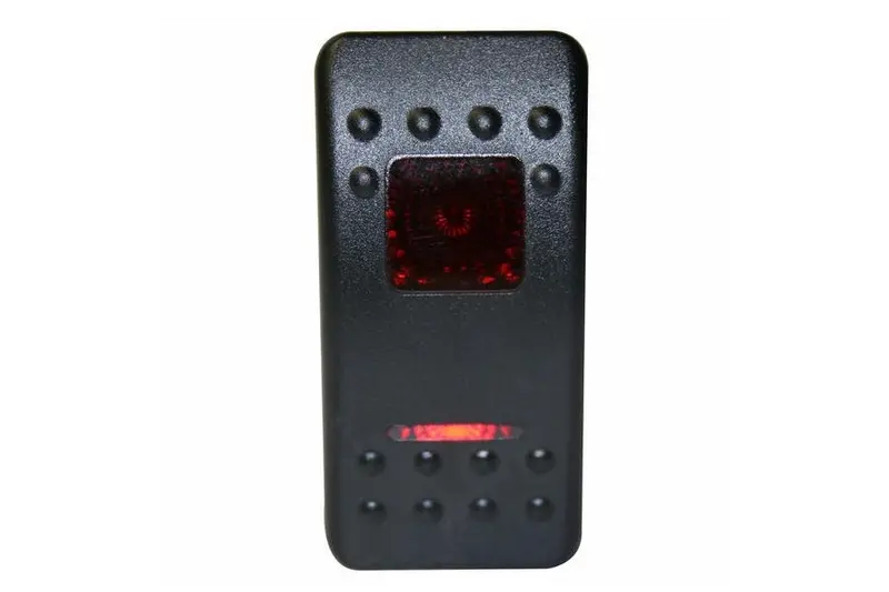 Bulldog Winch Momentary Rocker Switch - 3-Pin - Red 1