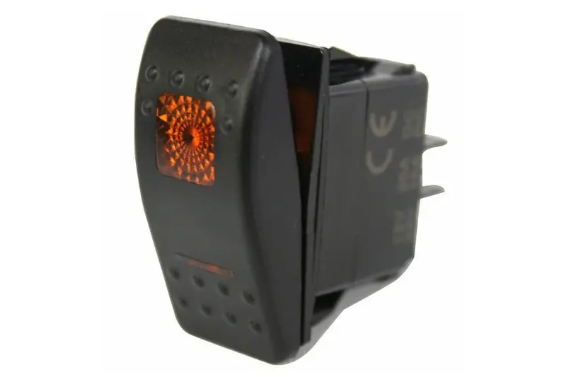 Bulldog Winch Rocker Switch-On/Off 5-Pin - Orange (Amber) 1