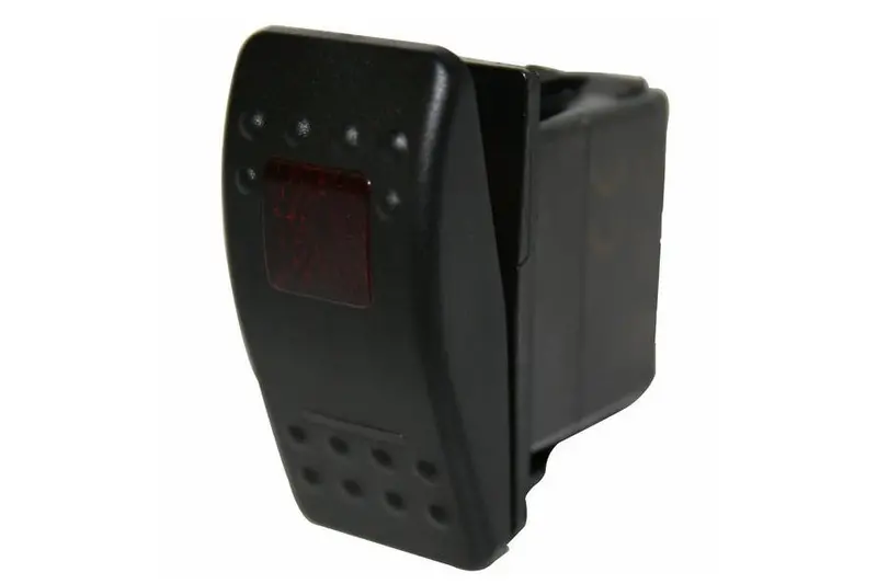 Bulldog Winch Rocker Switch-On/Off 5-Pin - Red 1