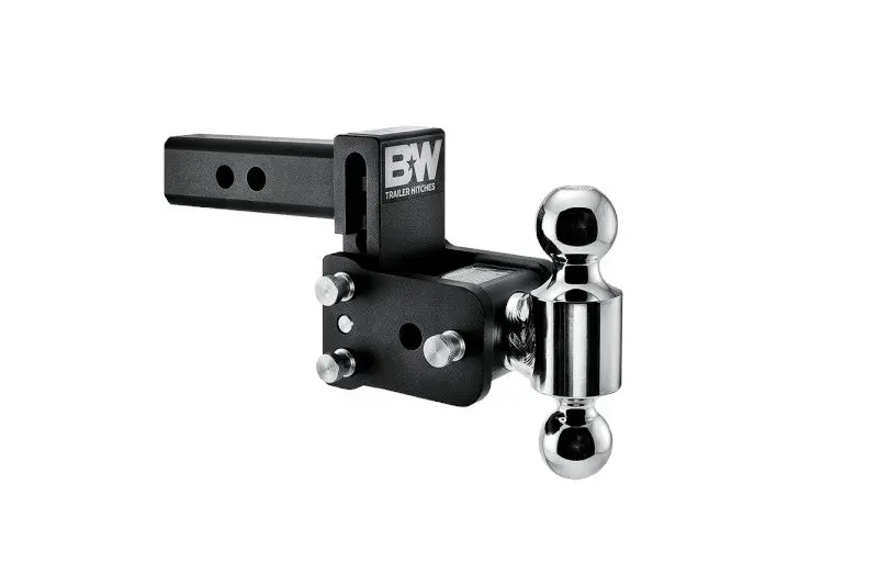 B&W Tow & Stow 2In Dual Ball 1-7/8In X 2In Receiver Hitch, Black, 3In Drop-3.5In Rise 1