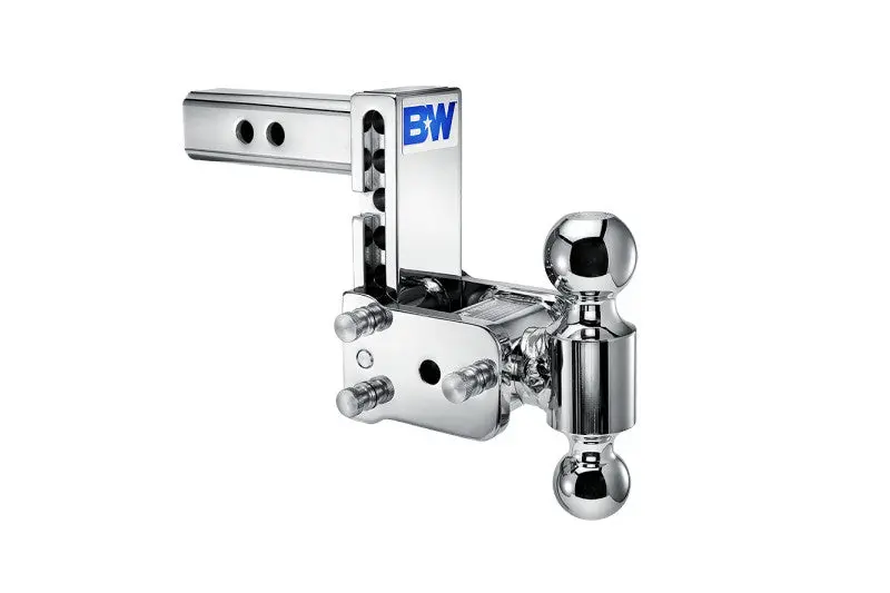 B&W Tow & Stow 2In Dual Ball Receiver Hitch, Chrome, 5In Drop-5.5In Rise 1