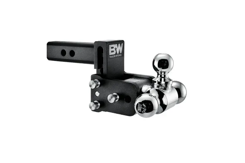 B&W Tow & Stow 2In Tri-Ball Receiver Hitch, Black, 3In Drop-3.5In Rise 1