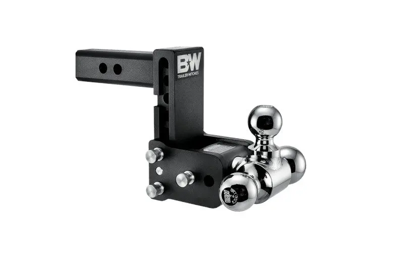 B&W Tow & Stow 2In Tri-Ball Receiver Hitch, Black, 5In Drop-5.5In Rise 1