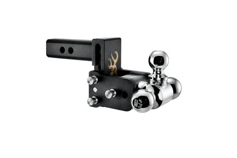 B&W Tow & Stow 2In Tri-Ball Receiver Hitch, Browning, 3In Drop-3.5In Rise 1