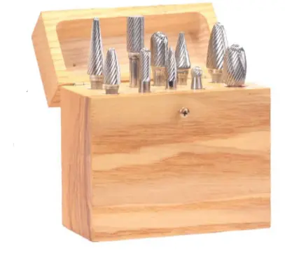 Carbide Burr Set 1/4" Shank Uncoated. Tool Numbers: Sa-3, Sc-1, Sc-3, Sd-1, Se-5, Sf-3, Sf-5, Sg-1, Sl-3, Sm-42 - Uncoated 1