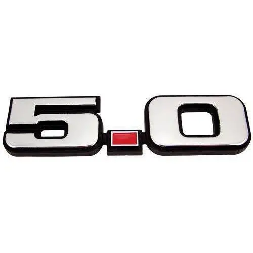 Chrome 5.0L Fender Emblem 1