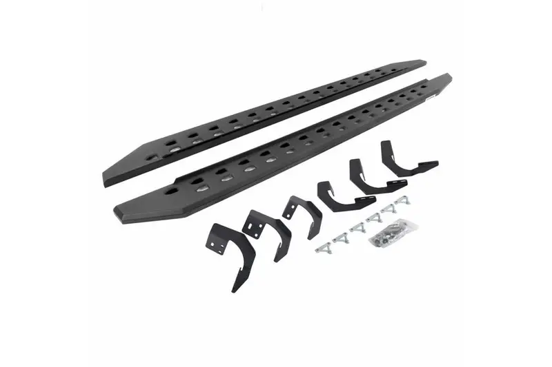 Dodge Ram 1500 4-Door Go Rhino Rb20 Slim Running Boards With Brackets, Textured Black 1
