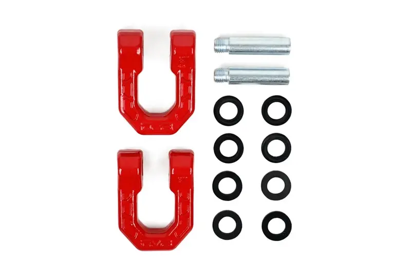 Dv8 Elite Series D-Ring Shackles - Pair - Red 1