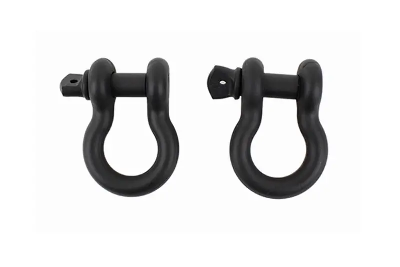 Fishbone Offroad 3/4In D-Ring Shackle Set - Black 1