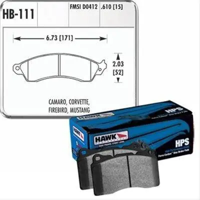 Hps Brake Pad Set (Rear) 1