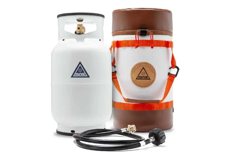 Ignik Outdoors Gas Growler X Deluxe White - 10 Lb. Propane Tank 1