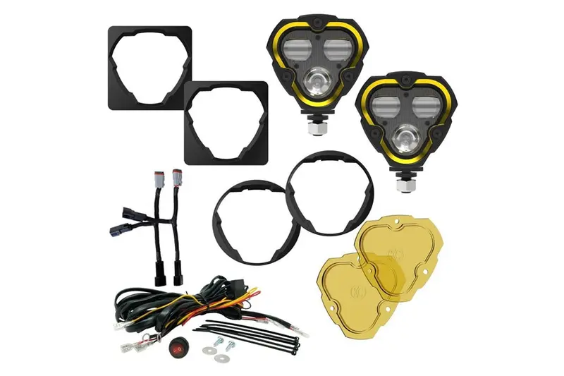 Jeep Aftermarket Bumpers Kc Hilites Flex Era 3-Dual Mode Fog Led Light Kit 1