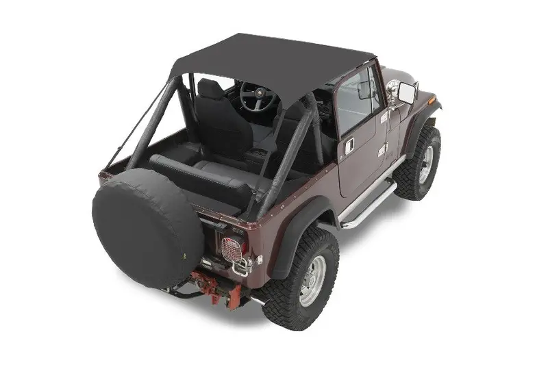Jeep Cj5 Bestop Traditional Bikini Top - Black Crush 1