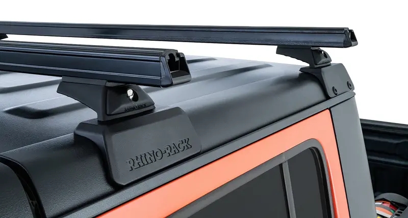 Jeep Gladiator Jt Rhino Rack Heavy Duty Black 2 Bar Roof Rack W/ Backbone And Rcl Legs 2
