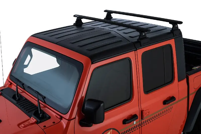 Jeep Gladiator Jt Rhino Rack Vortex Black 2 Bar Roof Rack W/ Backbone And Rtl600 Legs 1