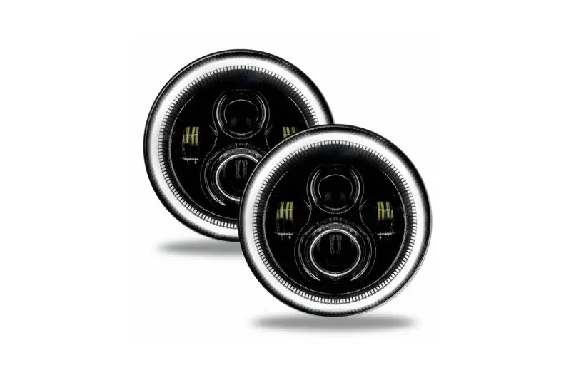 Jeep Jl/Jt Oracle 7In High Powered Led Headlight, White Halo - Pair 1